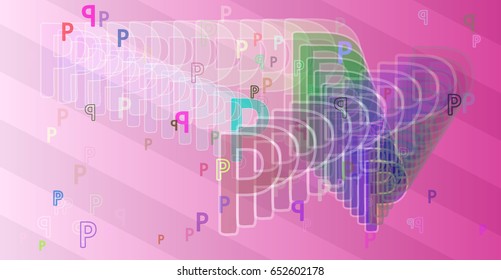 P Alphabet art design