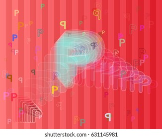 P Alphabet art template