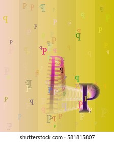 P Alphabet art texture