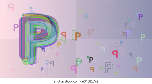 P Alphabet design elements