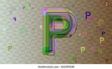 P Alphabet design template
