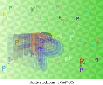 P Alphabet elements icon