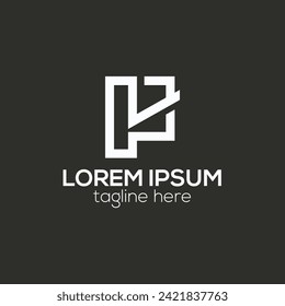 P alphabet letter gradient color logo design concept isolated vector template illustration