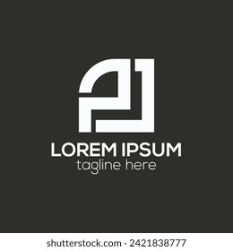 P alphabet letter gradient color logo design concept isolated vector template illustration