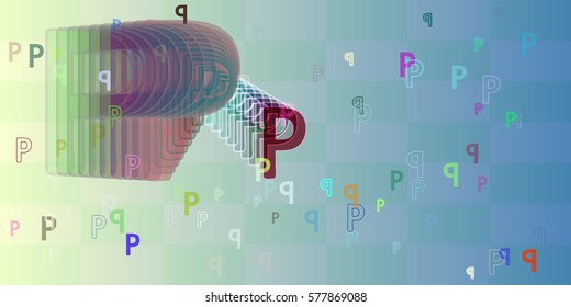 P Alphabet pattern art