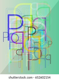 P Alphabet pattern vector