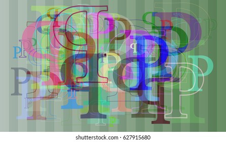P Alphabet texture background