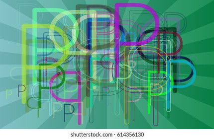 P Alphabet texture template