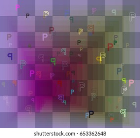 P Alphabet texture template