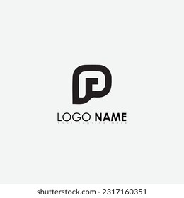 P alphabets Logo design letters initial typography flat clean minimalist simple business logo