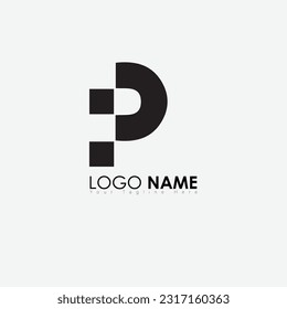 Alfabetos P Letras de diseño de logotipos tipografía inicial logotipo de negocios simple depurado limpio y plano