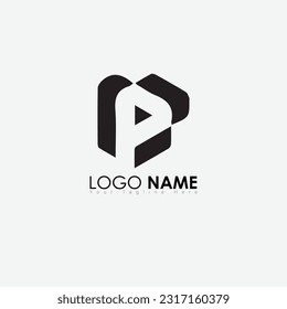Alfabetos P Letras de diseño de logotipos tipografía inicial logotipo de negocios simple depurado limpio y plano