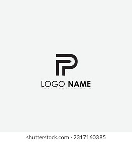 Alfabetos P Letras de diseño de logotipos tipografía inicial logotipo de negocios simple depurado limpio y plano