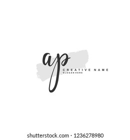 A P AP Initial logo template vector. Letter logo concept