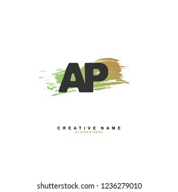 A P AP Initial logo template vector. Letter logo concept