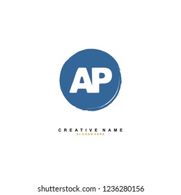 A P AP Initial logo template vector. Letter logo concept