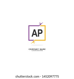 A P AP Initial logo template vector