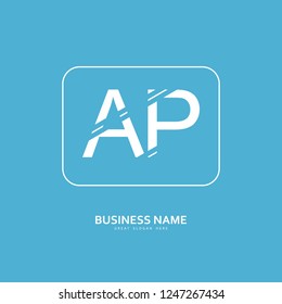 A P AP Logo Letter Design Vector