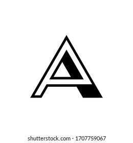 PA AP Initials Logo-Briefgestaltung Einfach abstrakt