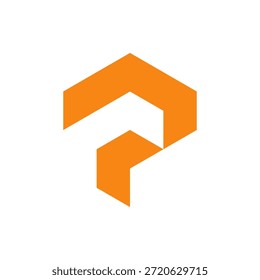 Diseño de logotipo geométrico en negrita de flecha