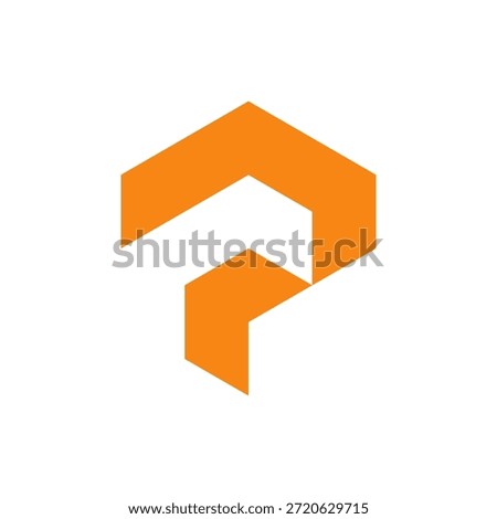 P arrow bold geometric logo design