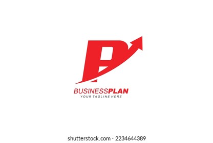 P arrow letter logo vector for your branding with modern style.