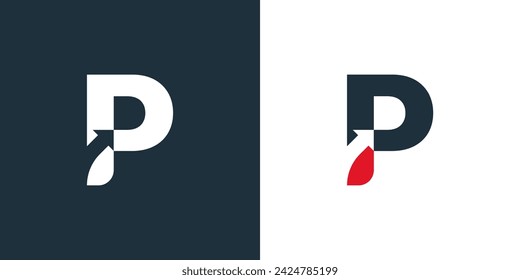 P Arrow Logo Template Vector Icon Illustration Design