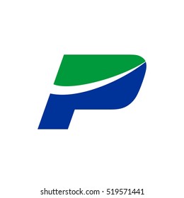 p arrow logo vector 