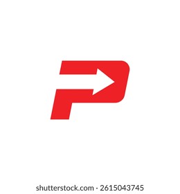 P Arrow Logo Vector Modern Symbols