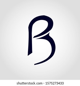 p and b combined concept logo - vector
