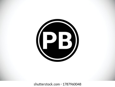 P B Initial Letter Logo design, Graphic Alphabet Symbol for Corporate Business Identity