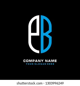 P B initial letter, modern logo design template vector