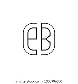 P B initial letter, modern logo design template vector