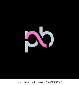 P B Letter logo design