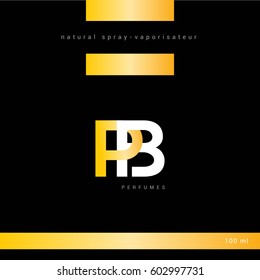 P & B Letter logo design vector element