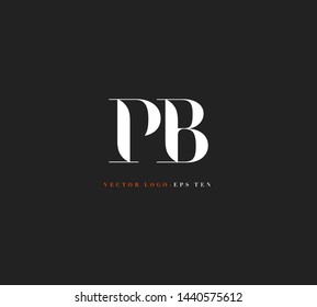 P B letters Joint logo icon vector template for corporate logo and business card design.