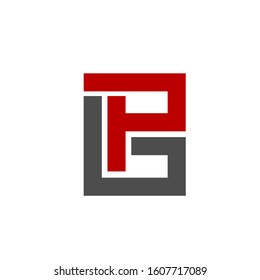 p b logo design simple modern template