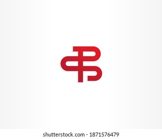 Plantilla de diseño de logotipo P o B