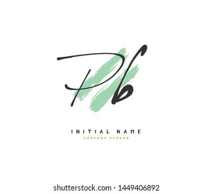 P B PB Beauty vector initial logo, handwriting logo of initial signature, wedding, fashion, jewerly, boutique, floral and botanical with creative template for any company or business.