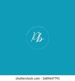P B PB Initial letter handwriting and signature logo.	