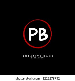 P B PB Initial logo template vector