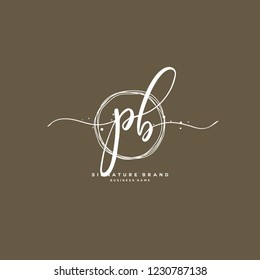 P B PB Initial logo template vector