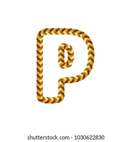 P Braid Letter Logo Icon Design