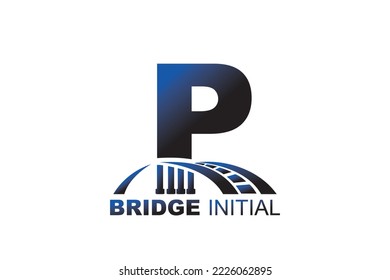 P Bridge Letter Logo Vorlage für Ihr Branding.
