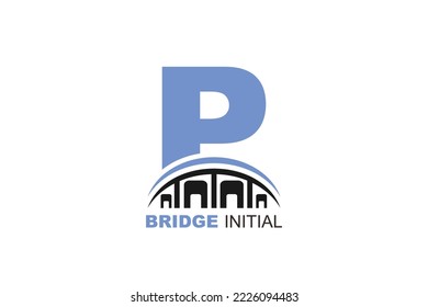 P Bridge Letter Logo Vorlage für Ihr Branding.

