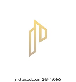 P Diseño de logotipos de construcción. Letra P Logo de Bienes Raíces