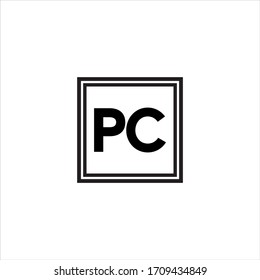 P C letter logo abstract design