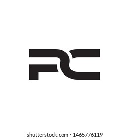 P C letter logo design vector
