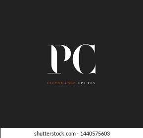 P C letters Joint logo icon vector template for corporate logo and business card design.