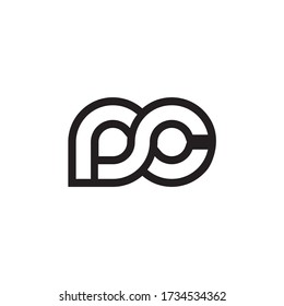 P C lowercase infinity design concept